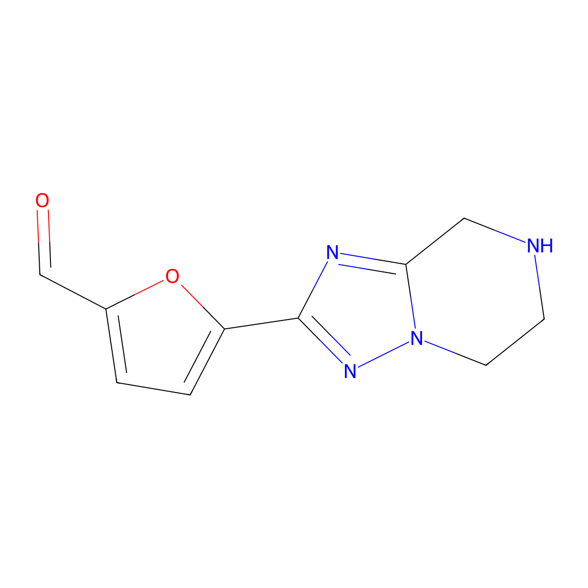 5-{5H,6H,7H,8H-[1,2,4]triazolo[1,5-a]pyrazin-2-yl}furan-2-carbaldehyde molecular structure, CAS 2059966-12-8