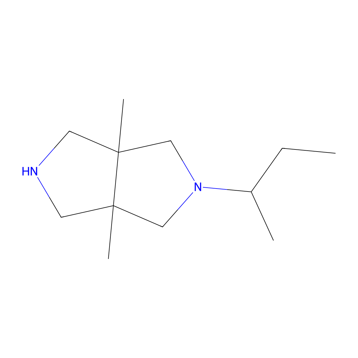 2-(Butan-2-yl)-3a,6a-dimethyl-octahydropyrrolo[3,4-c]pyrrole molecular structure, CAS 2059966-21-9