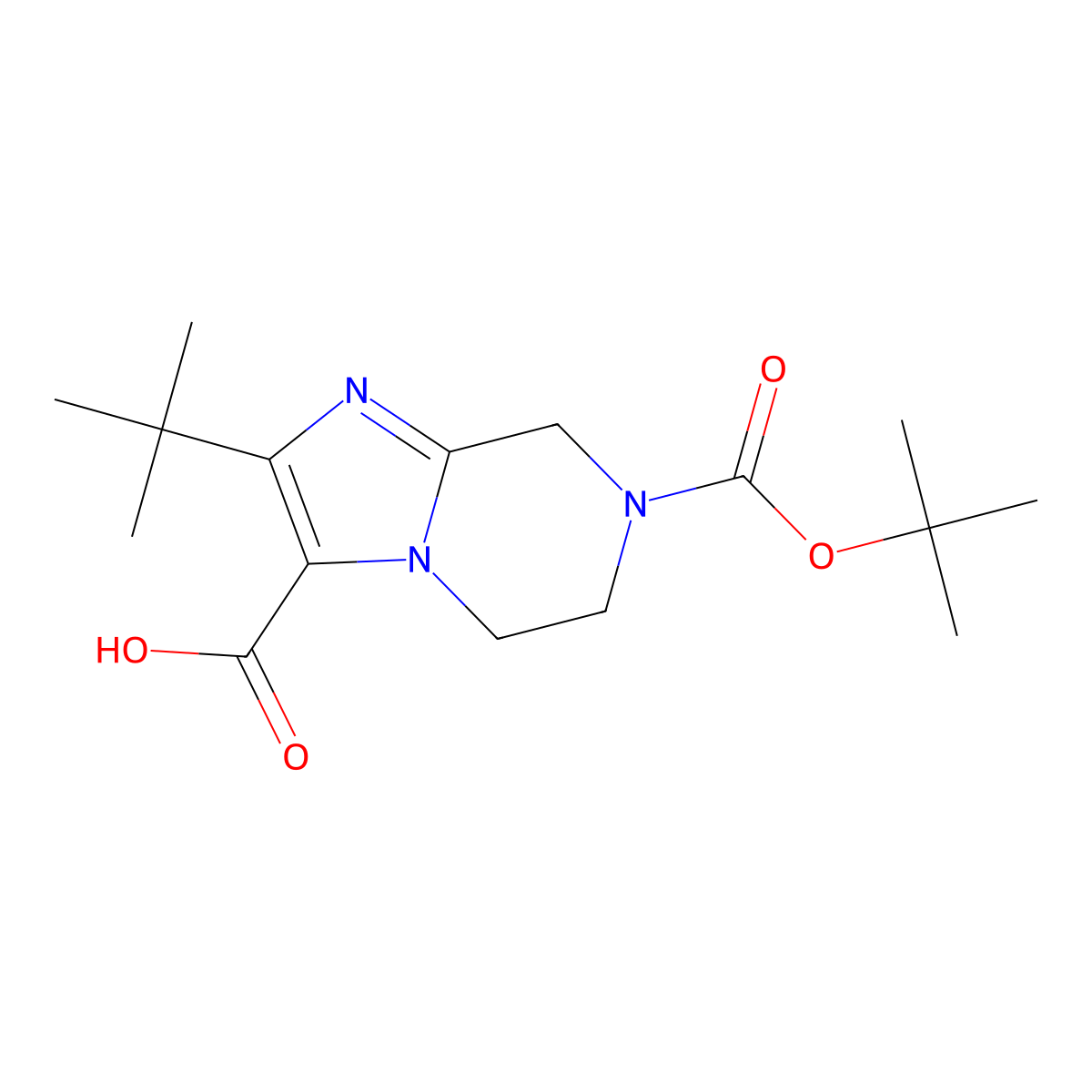7-[(tert-Butoxy)carbonyl]-2-tert-butyl-5H,6H,7H,8H-imidazo[1,2-a]pyrazine-3-carboxylic acid molecular structure, CAS 2059966-26-4
