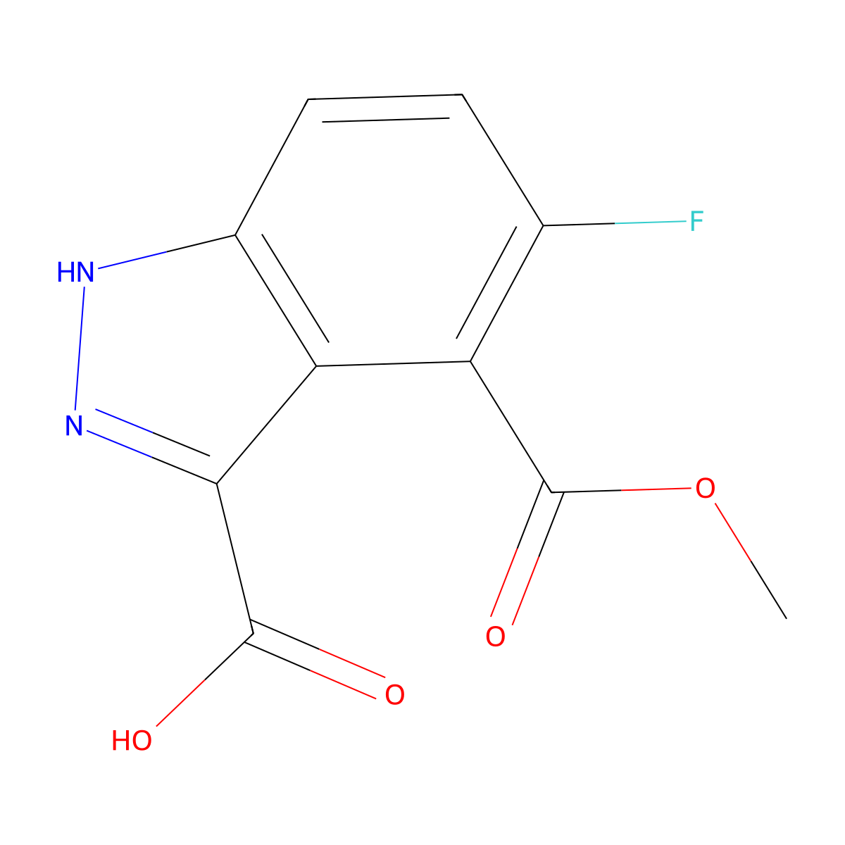 5-Fluoro-4-(methoxycarbonyl)-1H-indazole-3-carboxylic acid molecular structure, CAS 2059966-33-3