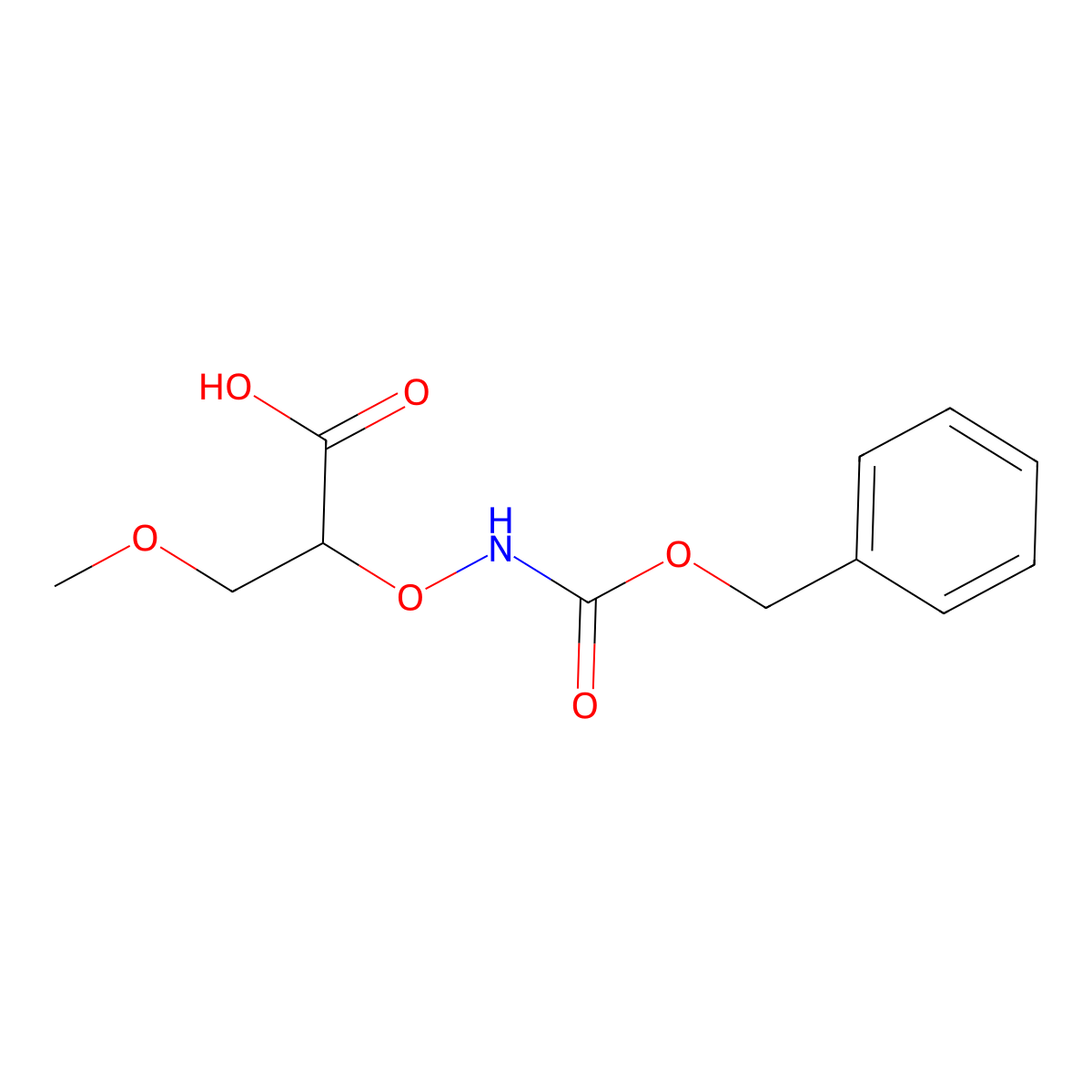 2-({[(Benzyloxy)carbonyl]amino}oxy)-3-methoxypropanoic acid molecular structure, CAS 2059966-36-6