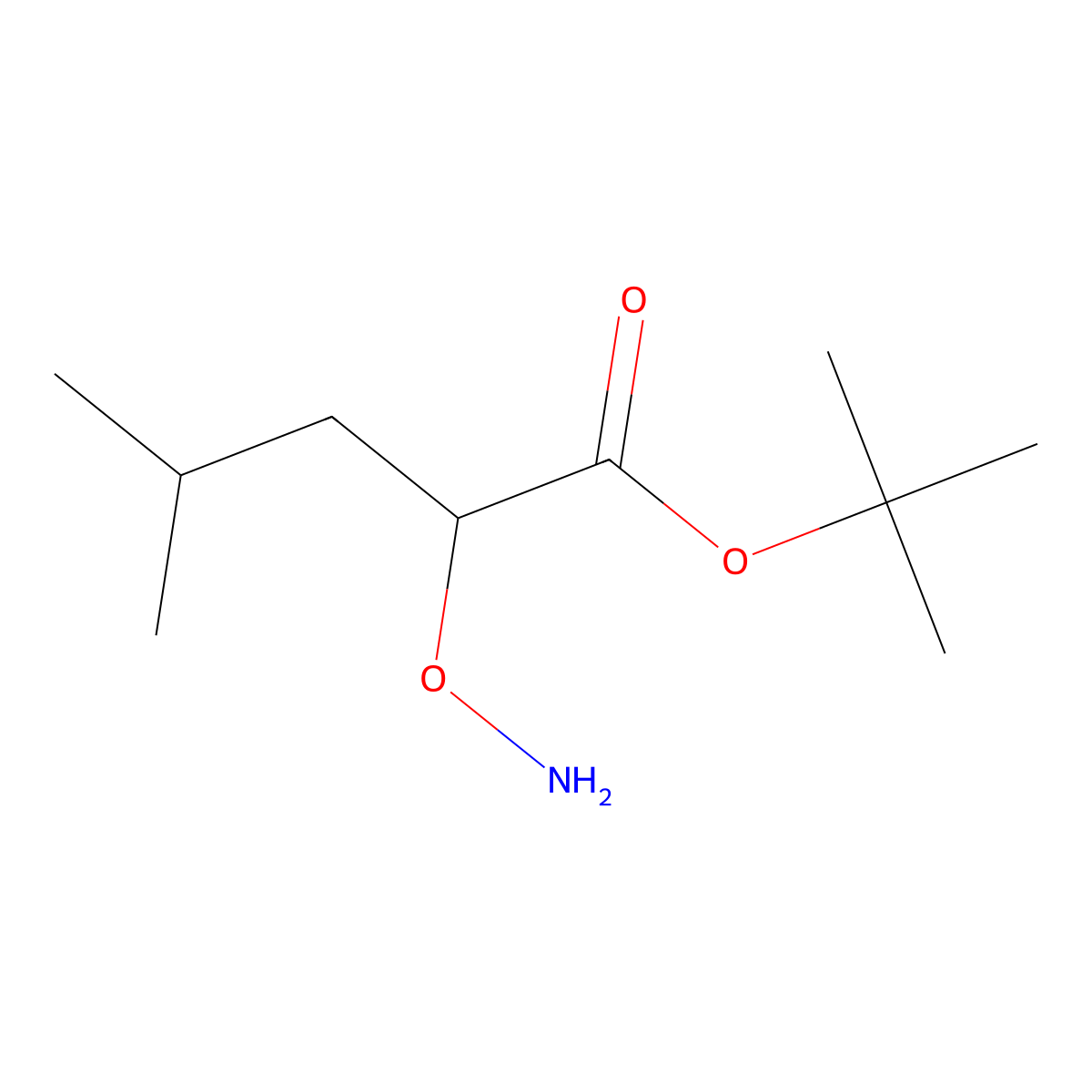 tert-Butyl 2-(aminooxy)-4-methylpentanoate molecular structure, CAS 2059966-41-3
