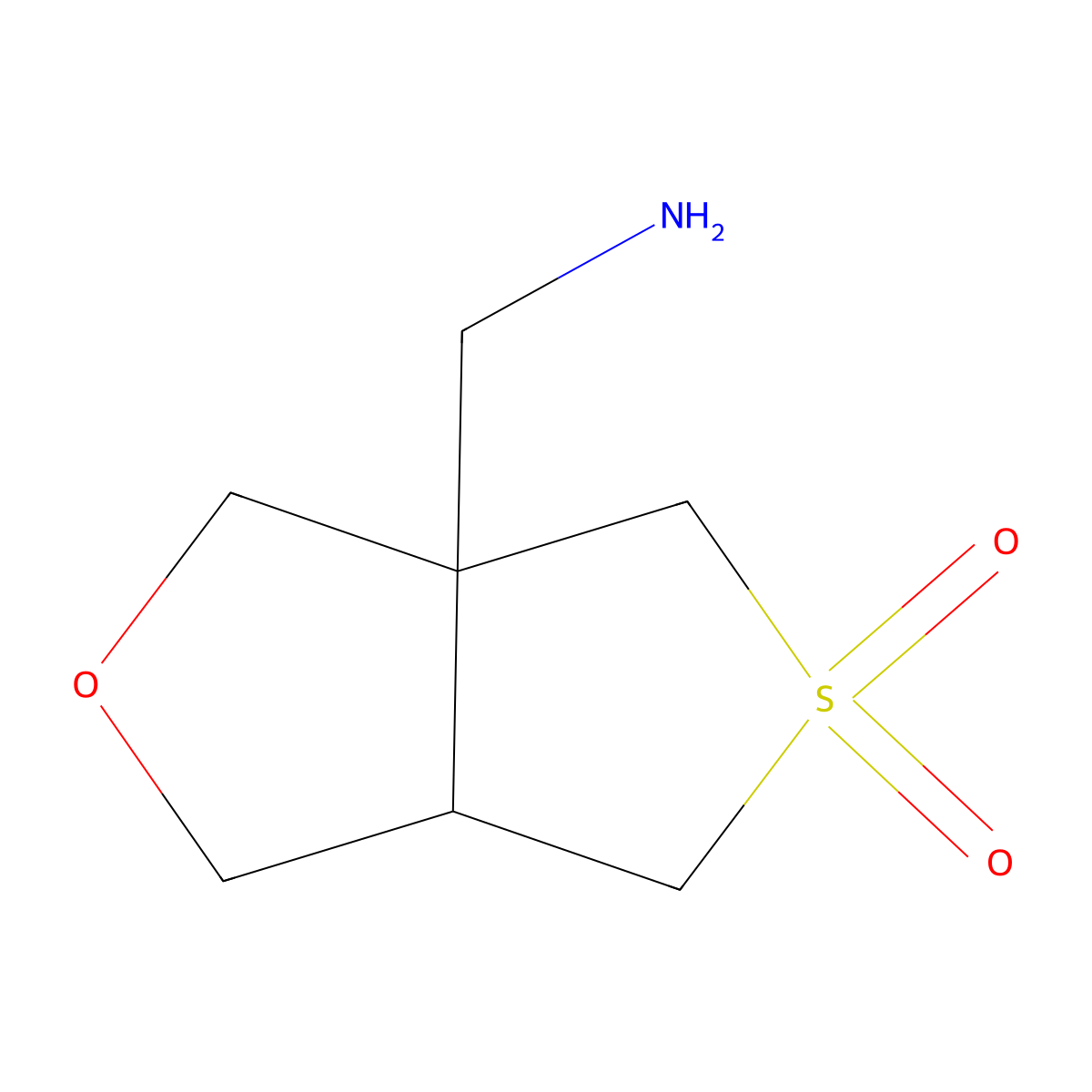 3A-(aminomethyl)-hexahydro-5lambda6-thieno[3,4-c]furan-5,5-dione molecular structure, CAS 2059966-47-9