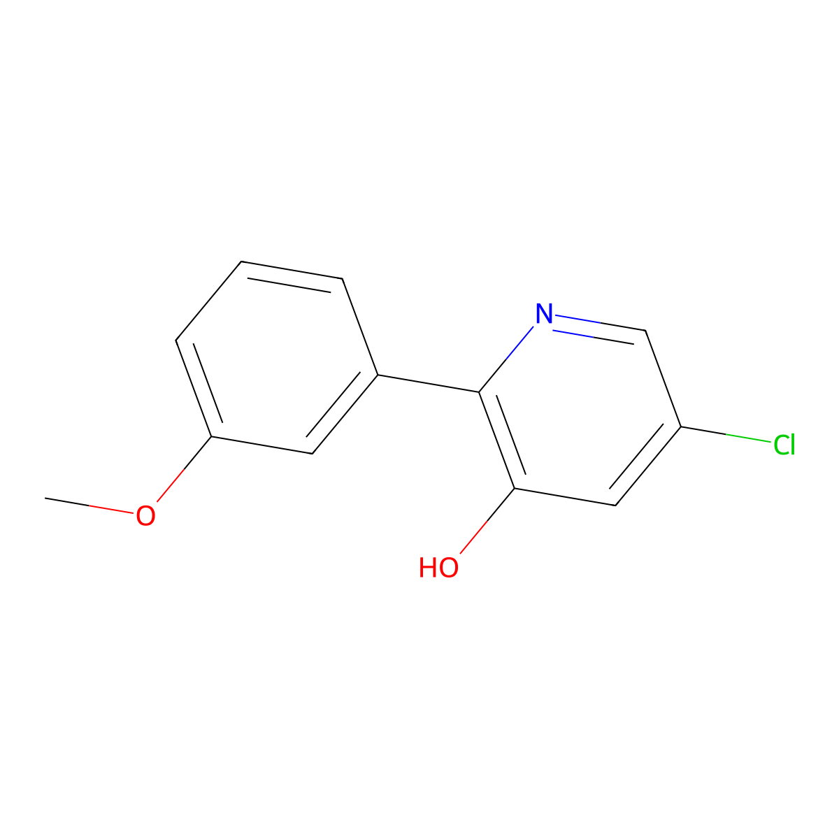 5-Chloro-2-(3-methoxyphenyl)pyridin-3-ol molecular structure, CAS 2059966-49-1