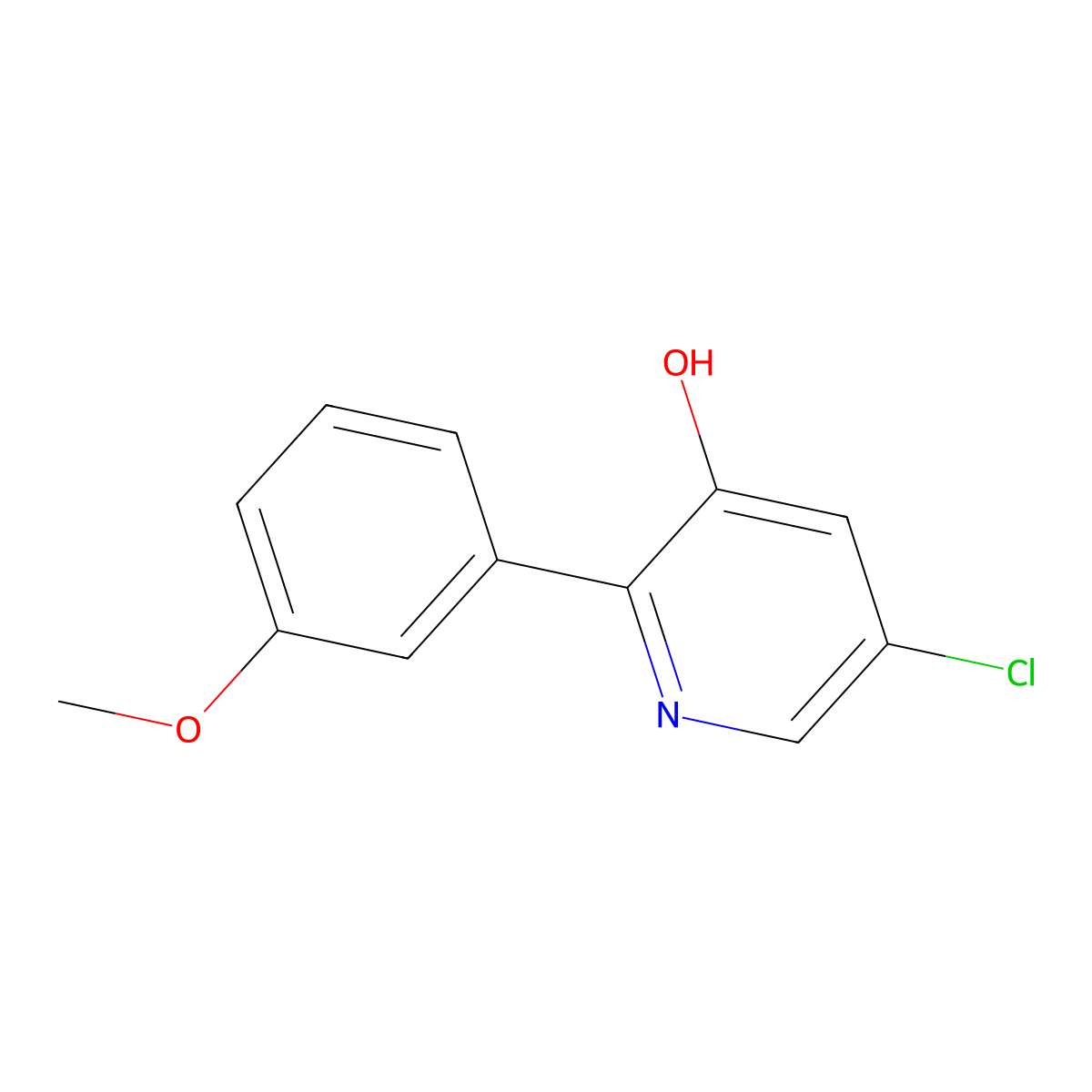 5-Chloro-2-(3-methoxyphenyl)pyridin-3-ol molecular structure, CAS 2059966-49-1