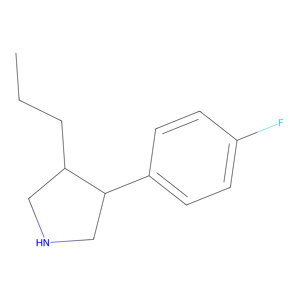 3-(4-Fluorophenyl)-4-propylpyrrolidine molecular structure, CAS 2059966-53-7