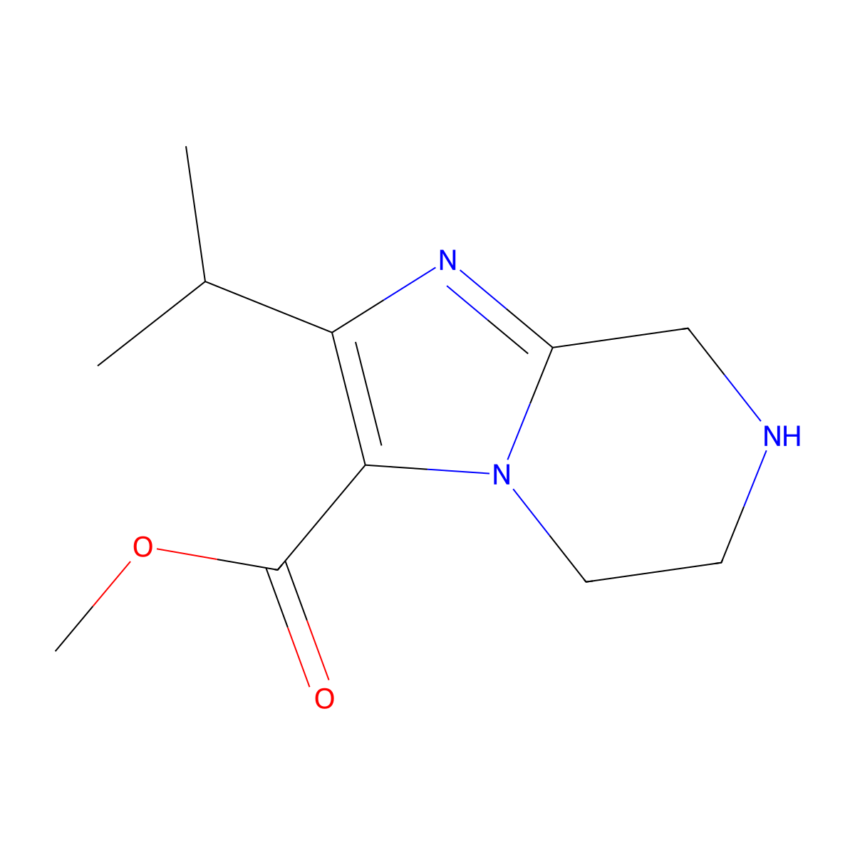 Methyl 2-(propan-2-yl)-5H,6H,7H,8H-imidazo[1,2-a]pyrazine-3-carboxylate molecular structure, CAS 2059966-54-8