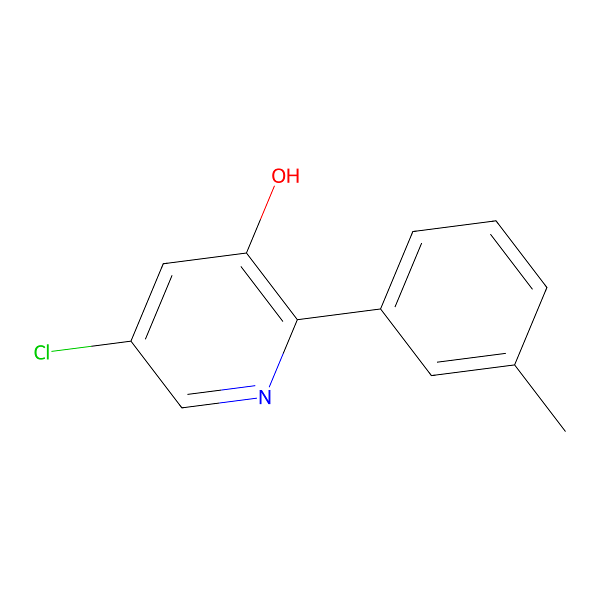 5-Chloro-2-(3-methylphenyl)pyridin-3-ol molecular structure, CAS 2059966-55-9