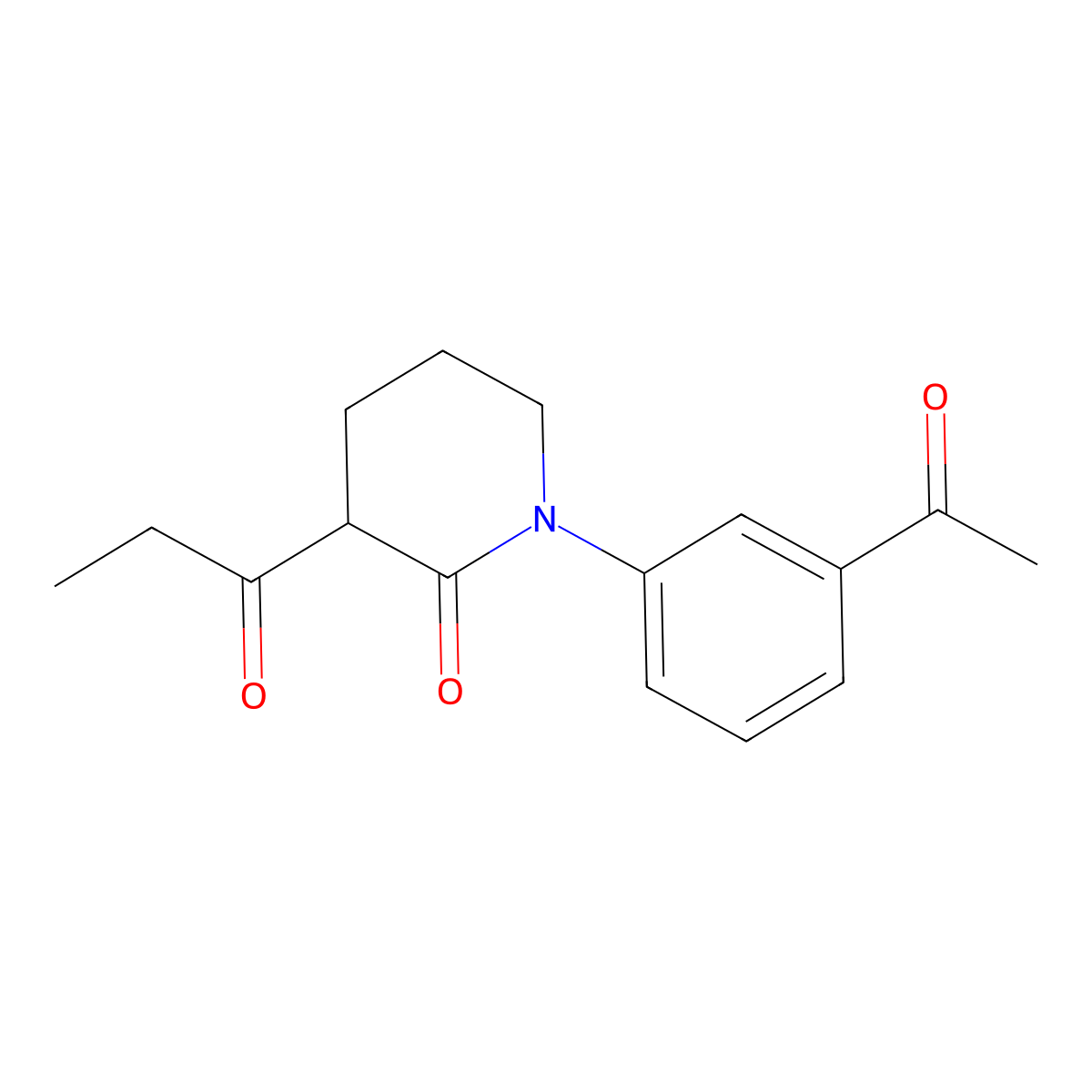 1-(3-Acetylphenyl)-3-propanoylpiperidin-2-one molecular structure, CAS 2059966-57-1