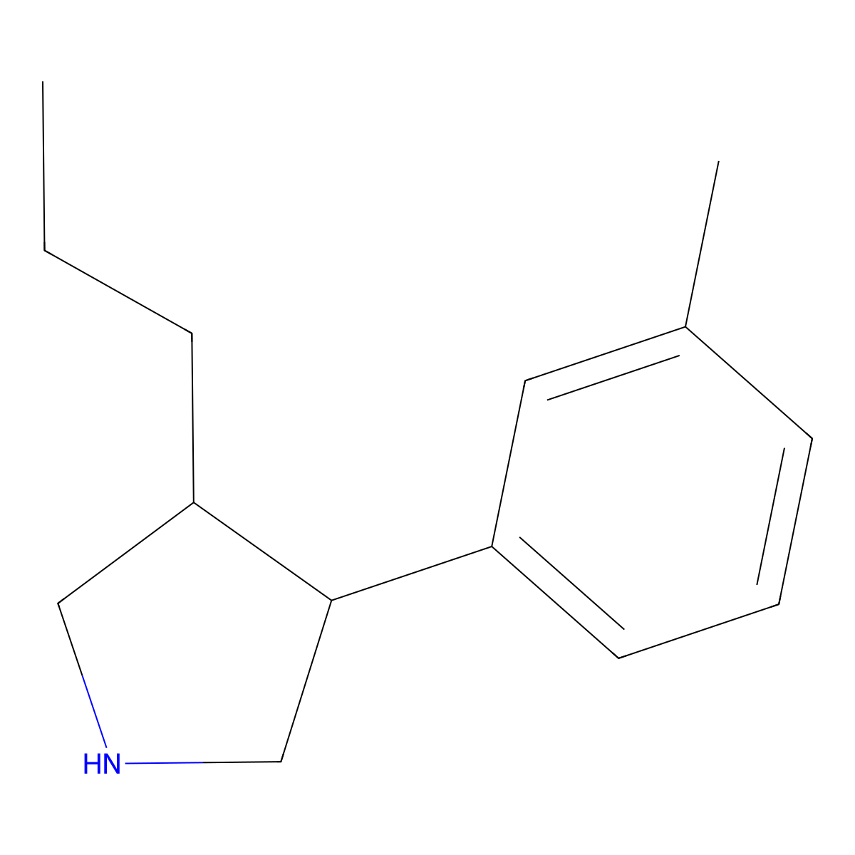 3-(3-Methylphenyl)-4-propylpyrrolidine molecular structure, CAS 2059966-59-3