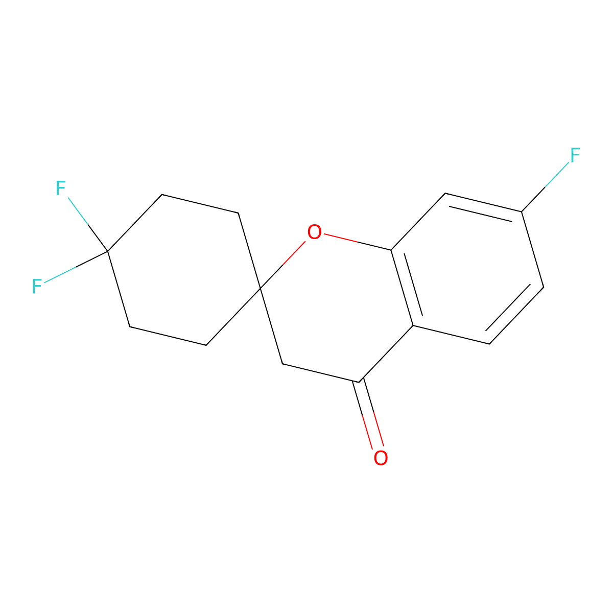 4',4',7-Trifluoro-3,4-dihydrospiro[1-benzopyran-2,1'-cyclohexane]-4-one molecular structure, CAS 2059966-61-7