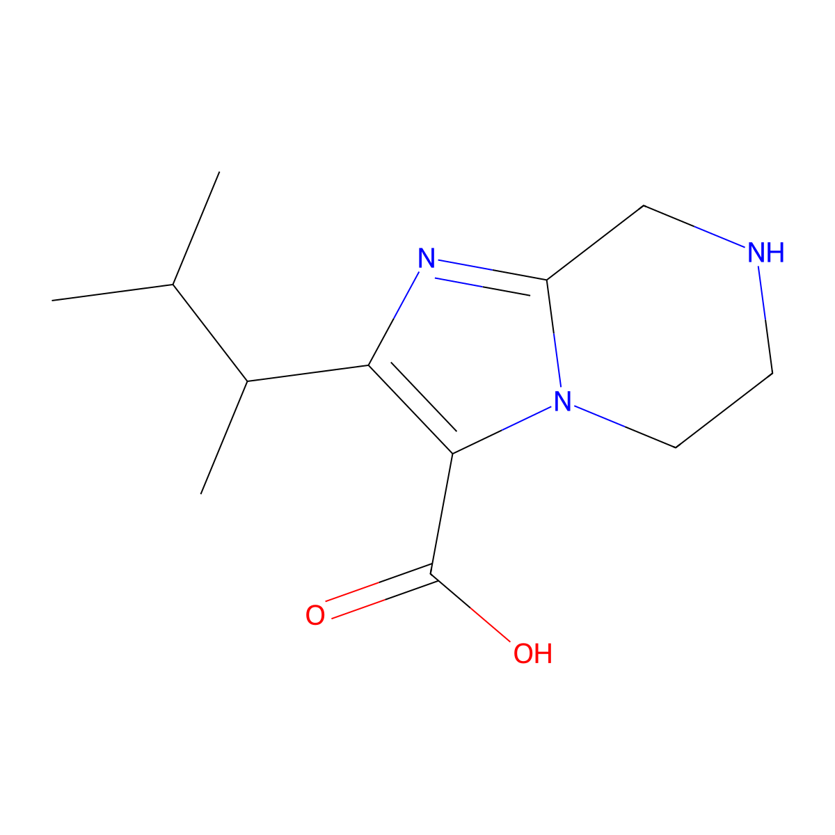 2-(3-Methylbutan-2-yl)-5H,6H,7H,8H-imidazo[1,2-a]pyrazine-3-carboxylic acid molecular structure, CAS 2059966-65-1