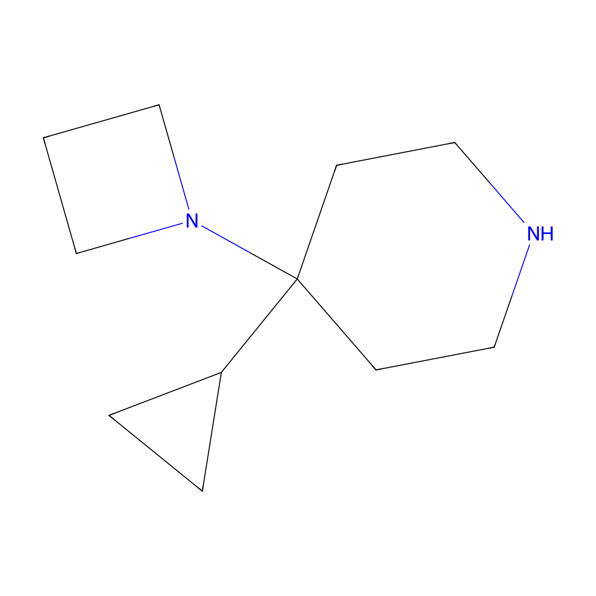 4-(Azetidin-1-yl)-4-cyclopropylpiperidine molecular structure, CAS 2059966-92-4