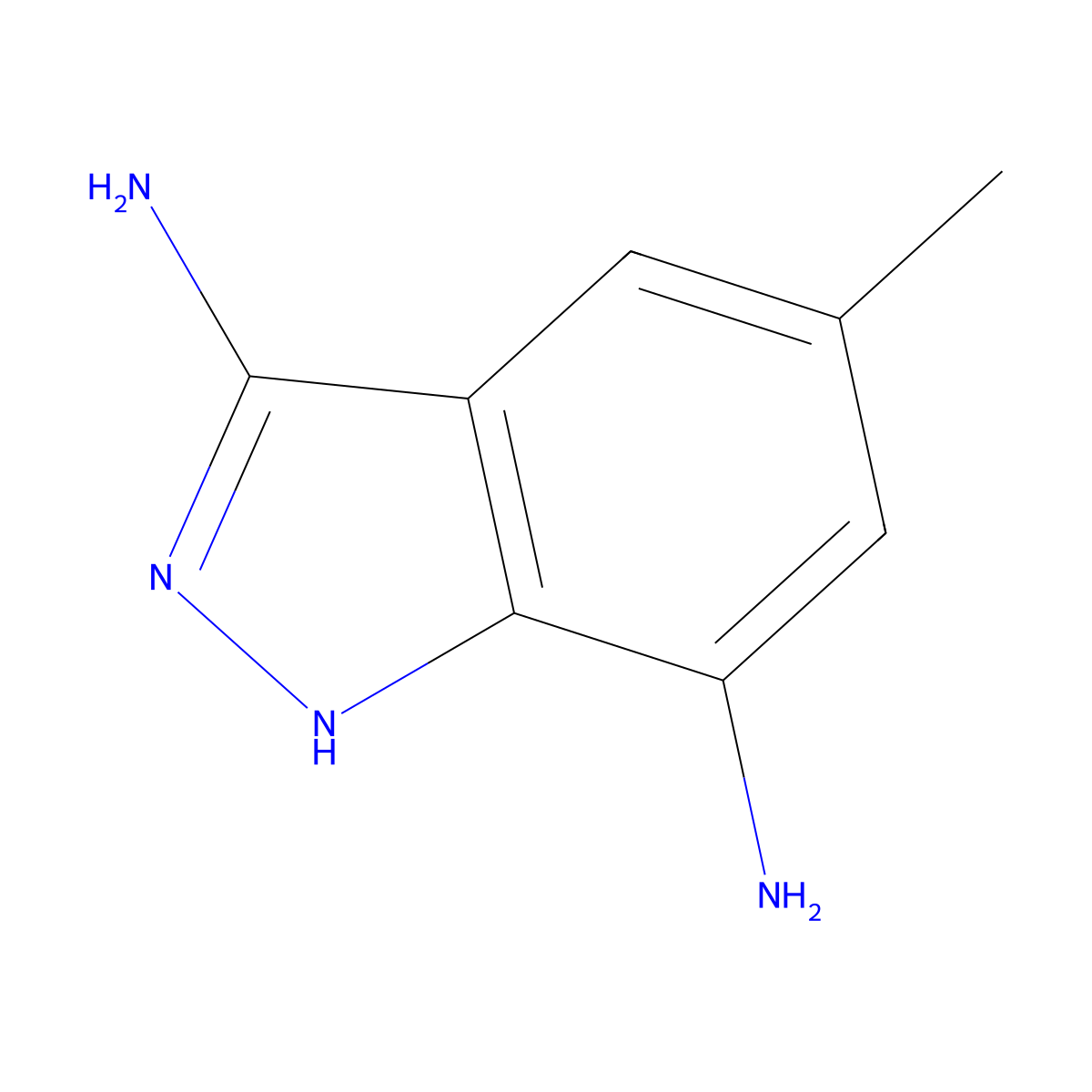 5-Methyl-1H-indazole-3,7-diamine molecular structure, CAS 2059966-93-5