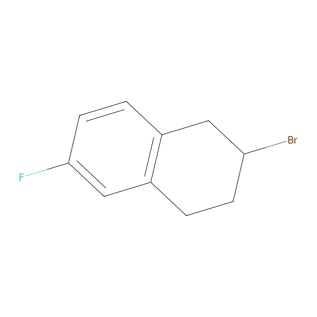 2-Bromo-6-fluoro-1,2,3,4-tetrahydronaphthalene molecular structure, CAS 2059966-96-8