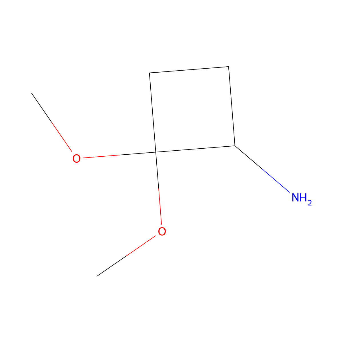 2,2-Dimethoxycyclobutan-1-amine molecular structure, CAS 2059967-05-2