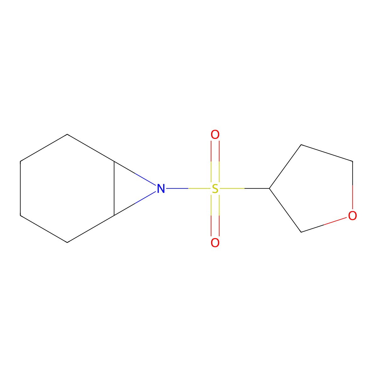 7-(Oxolane-3-sulfonyl)-7-azabicyclo[4.1.0]heptane molecular structure, CAS 2059967-07-4
