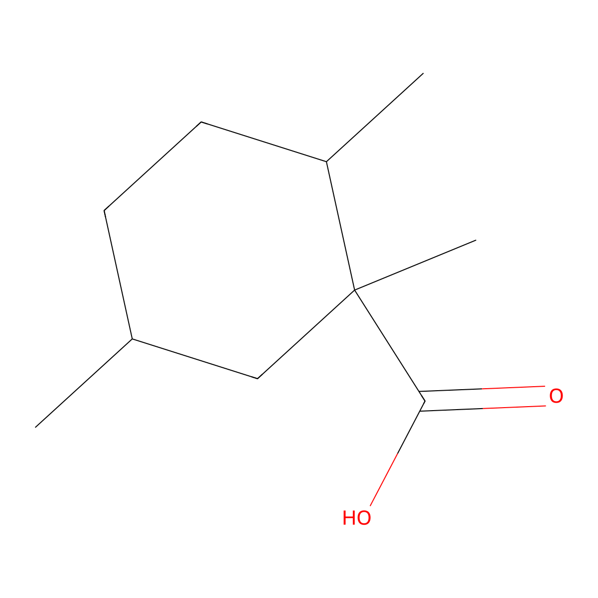 1,2,5-Trimethylcyclohexane-1-carboxylic acid molecular structure, CAS 2059967-21-2