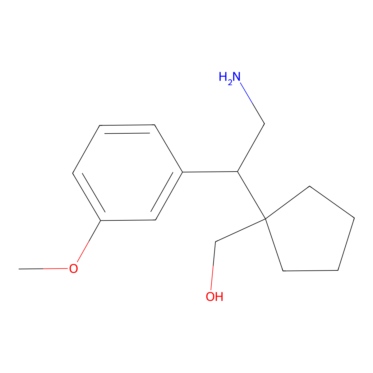 {1-[2-Amino-1-(3-methoxyphenyl)ethyl]cyclopentyl}methanol molecular structure, CAS 2059967-27-8