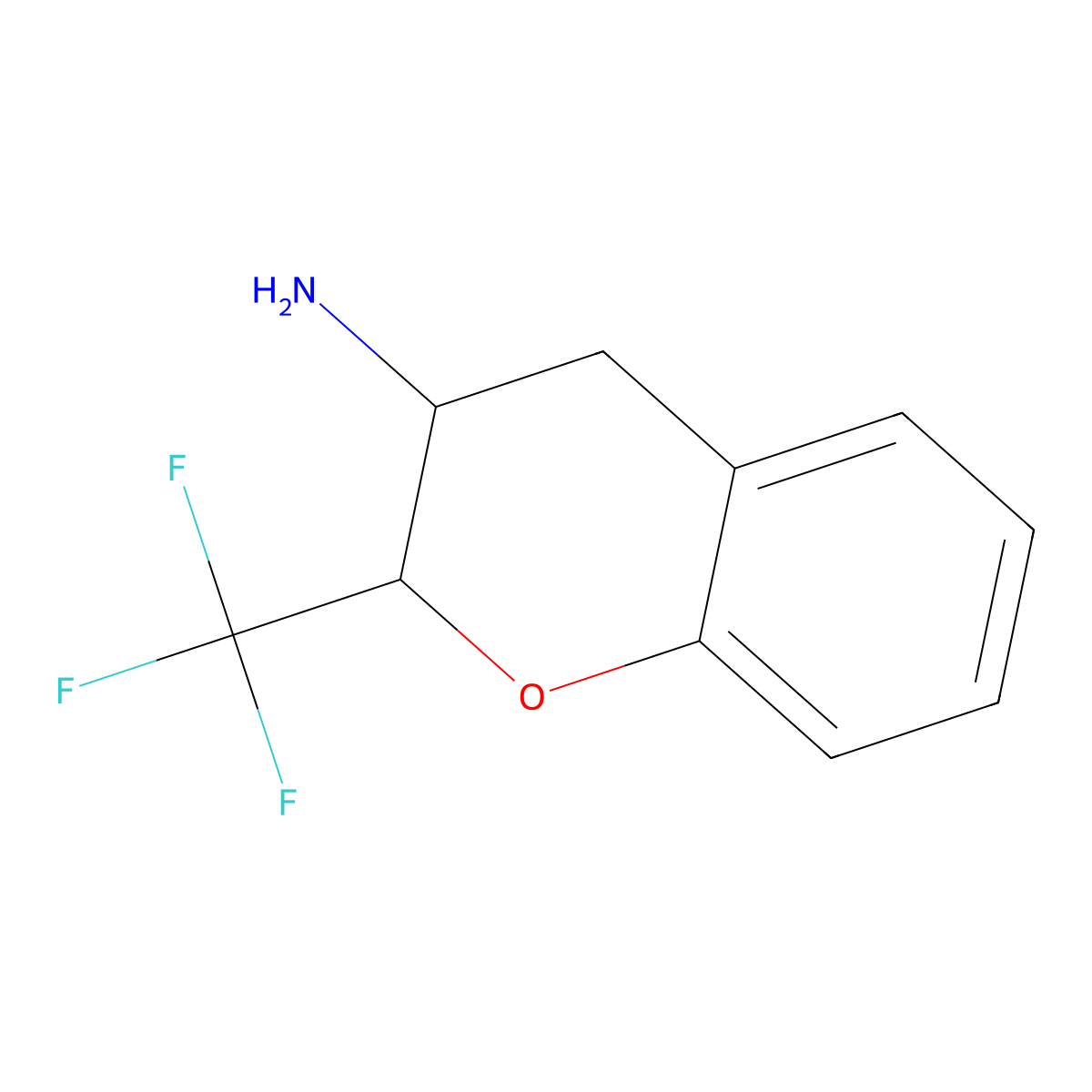 2-(Trifluoromethyl)-3,4-dihydro-2H-1-benzopyran-3-amine molecular structure, CAS 2059967-32-5