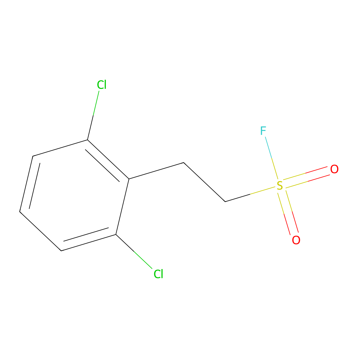 2-(2,6-Dichlorophenyl)ethane-1-sulfonyl fluoride molecular structure, CAS 2059967-36-9