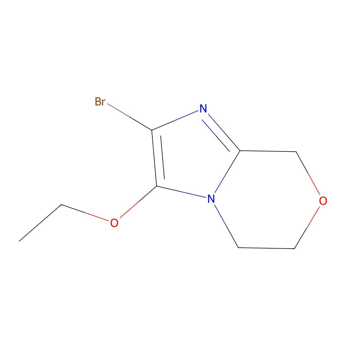 2-Bromo-3-ethoxy-5H,6H,8H-imidazo[2,1-c][1,4]oxazine molecular structure, CAS 2059967-39-2
