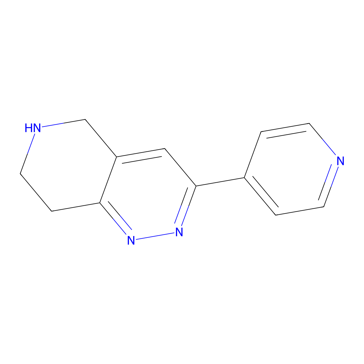 4-(5H,6H,7H,8H-pyrido(4,3-c)pyridazin-3-yl)pyridine molecular structure, CAS 2059967-44-9