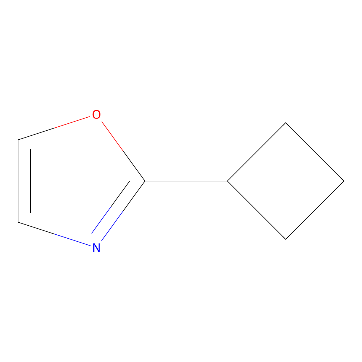2-Cyclobutyl-1,3-oxazole molecular structure, CAS 2059970-33-9