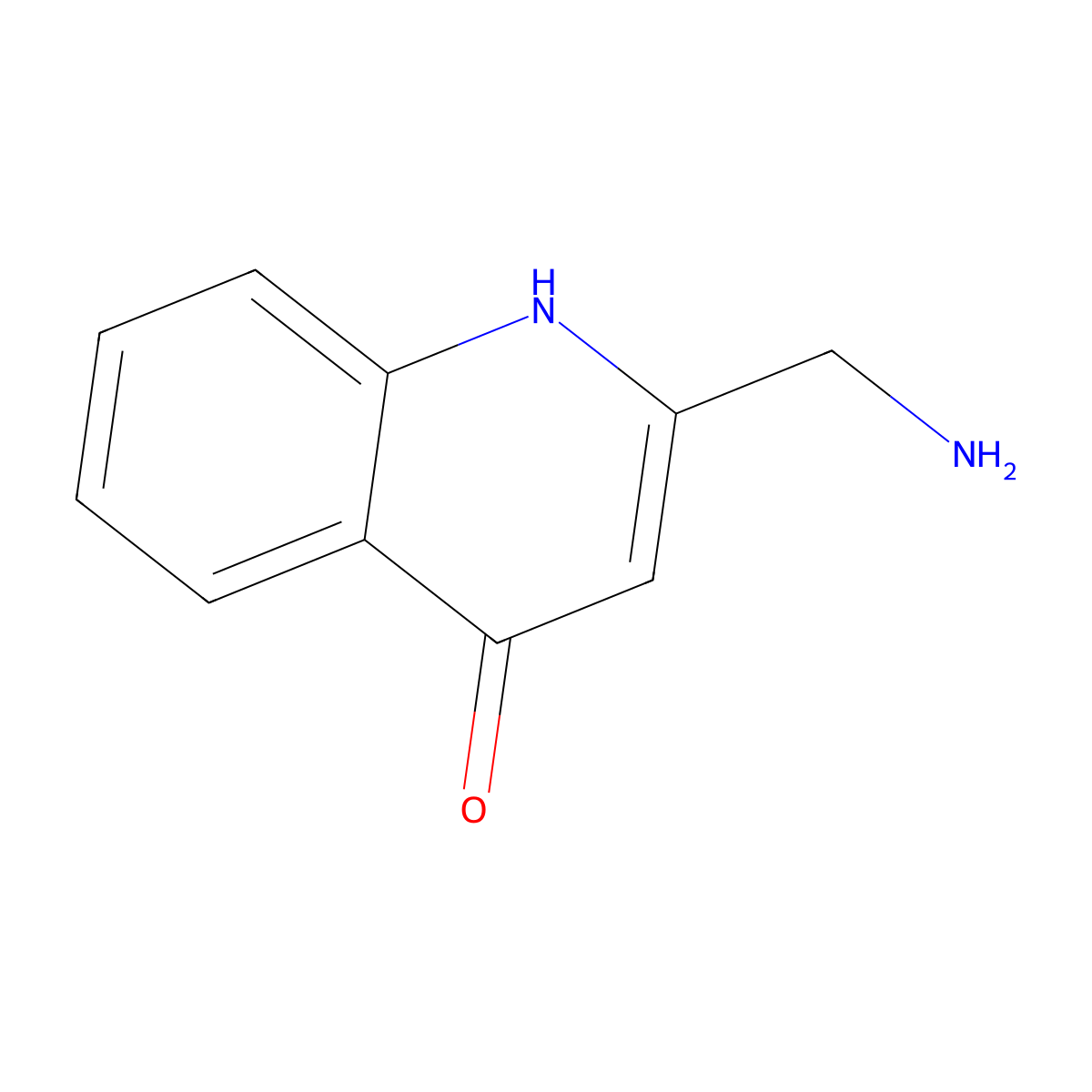 2-(Aminomethyl)quinolin-4-ol molecular structure, CAS 2059970-40-8