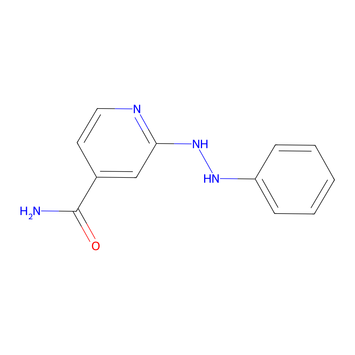 2-(2-Phenylhydrazin-1-yl)pyridine-4-carboxamide molecular structure, CAS 2059970-42-0