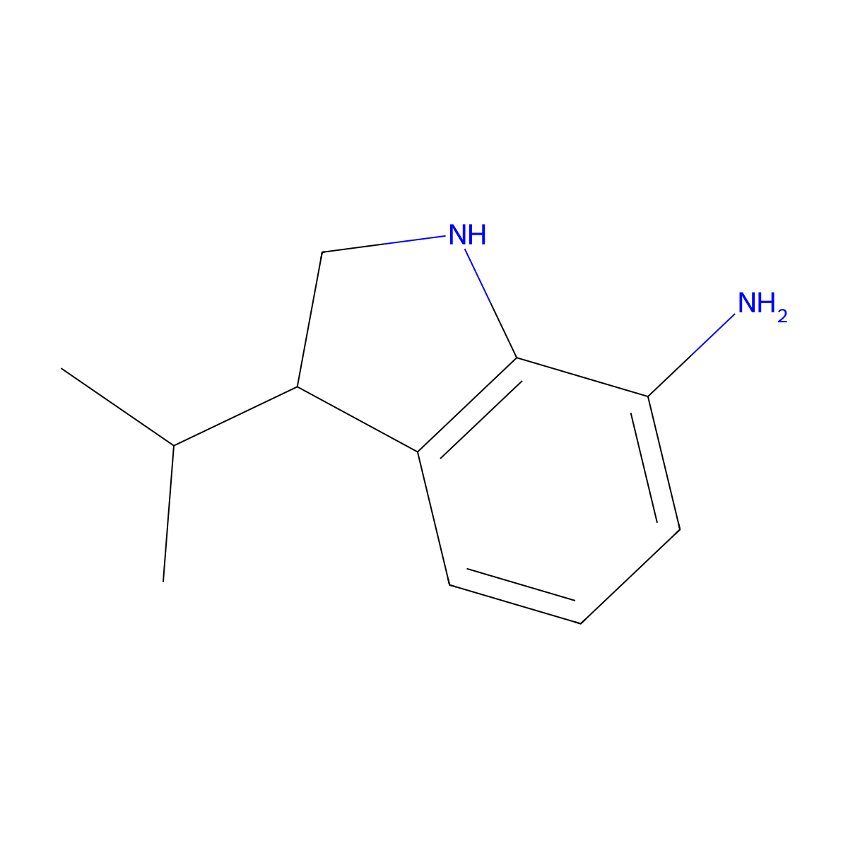 3-(Propan-2-yl)-2,3-dihydro-1H-indol-7-amine molecular structure, CAS 2059970-48-6