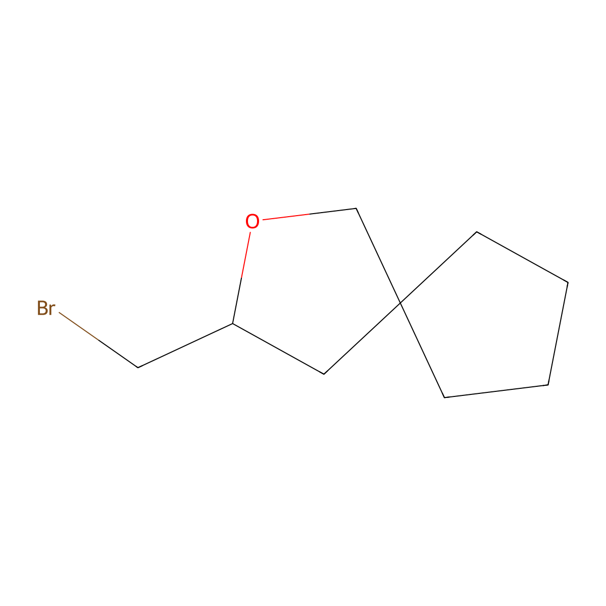 3-(Bromomethyl)-2-oxaspiro[4.4]nonane molecular structure, CAS 2059970-52-2