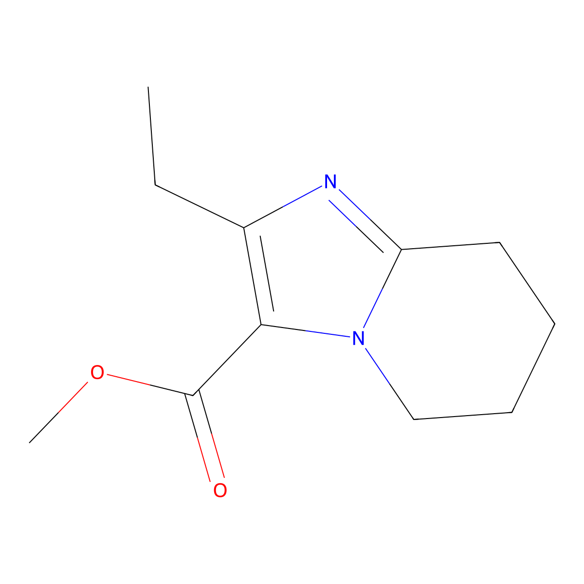 Methyl 2-ethyl-5H,6H,7H,8H-imidazo[1,2-a]pyridine-3-carboxylate molecular structure, CAS 2059970-55-5