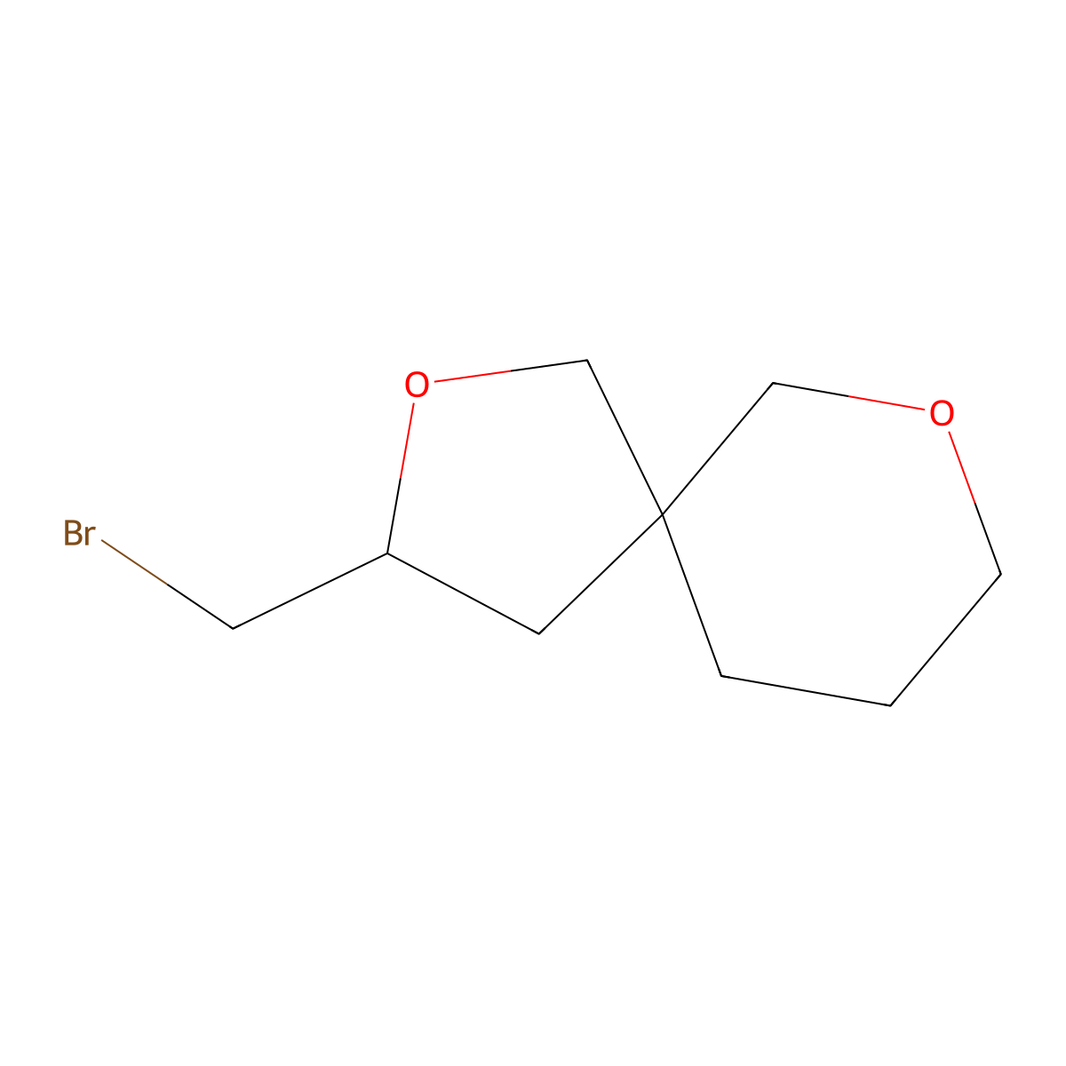 3-(Bromomethyl)-2,7-dioxaspiro[4.5]decane molecular structure, CAS 2059970-58-8