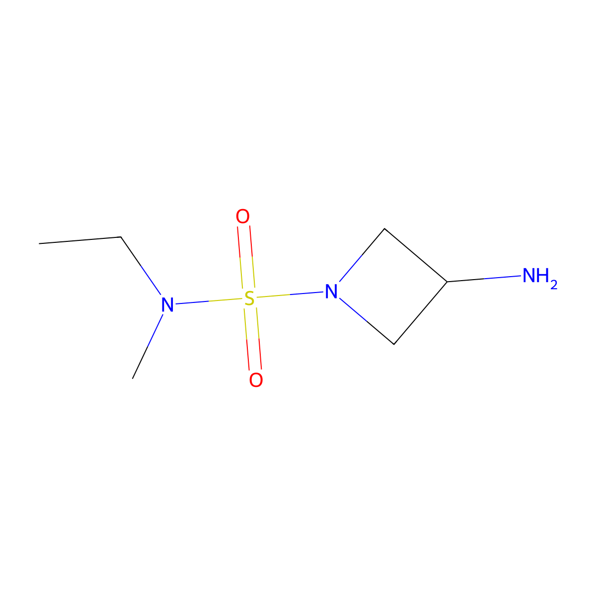 3-Amino-N-ethyl-N-methylazetidine-1-sulfonamide molecular structure, CAS 2059970-62-4