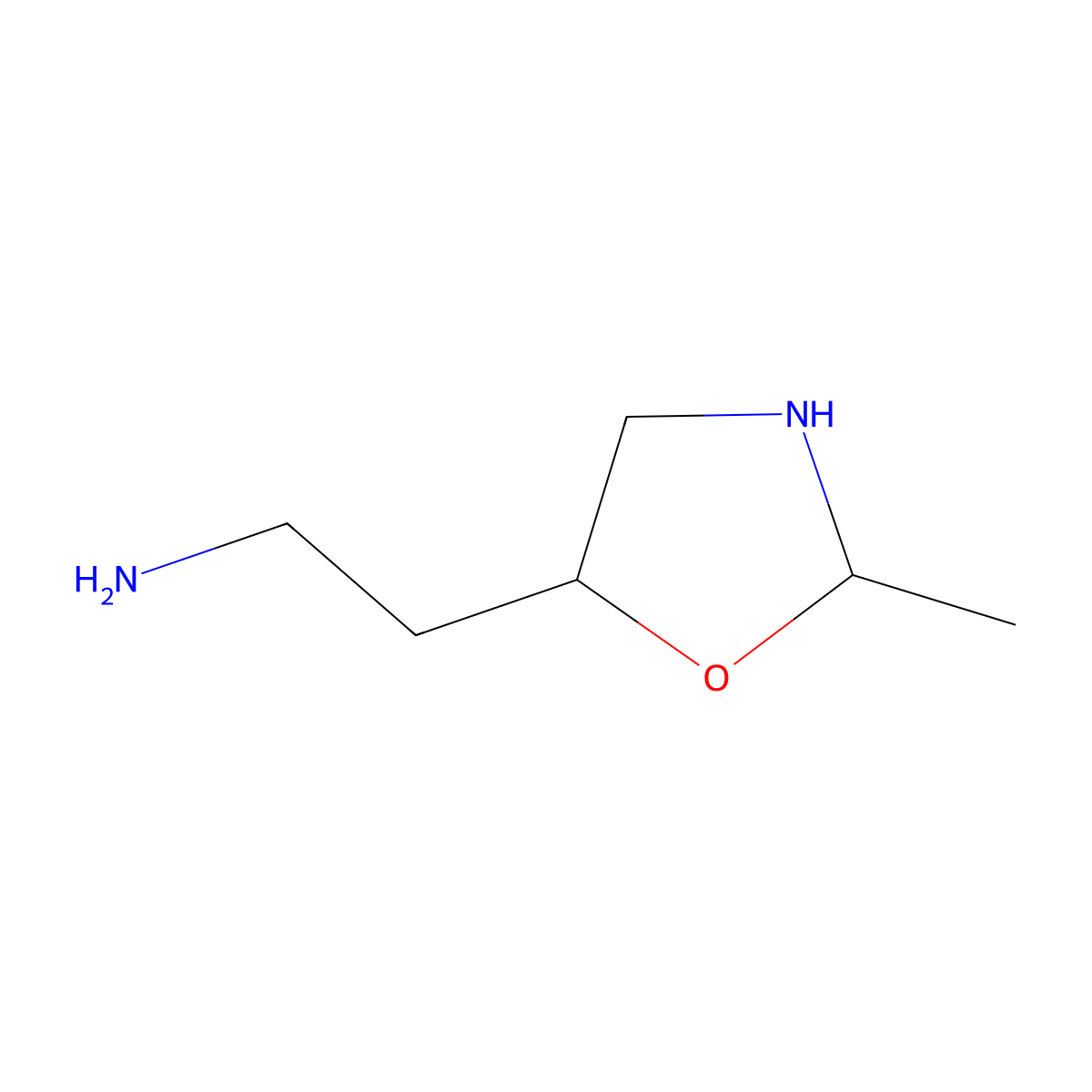 2-(2-Methyl-1,3-oxazolidin-5-yl)ethan-1-amine molecular structure, CAS 2059970-80-6