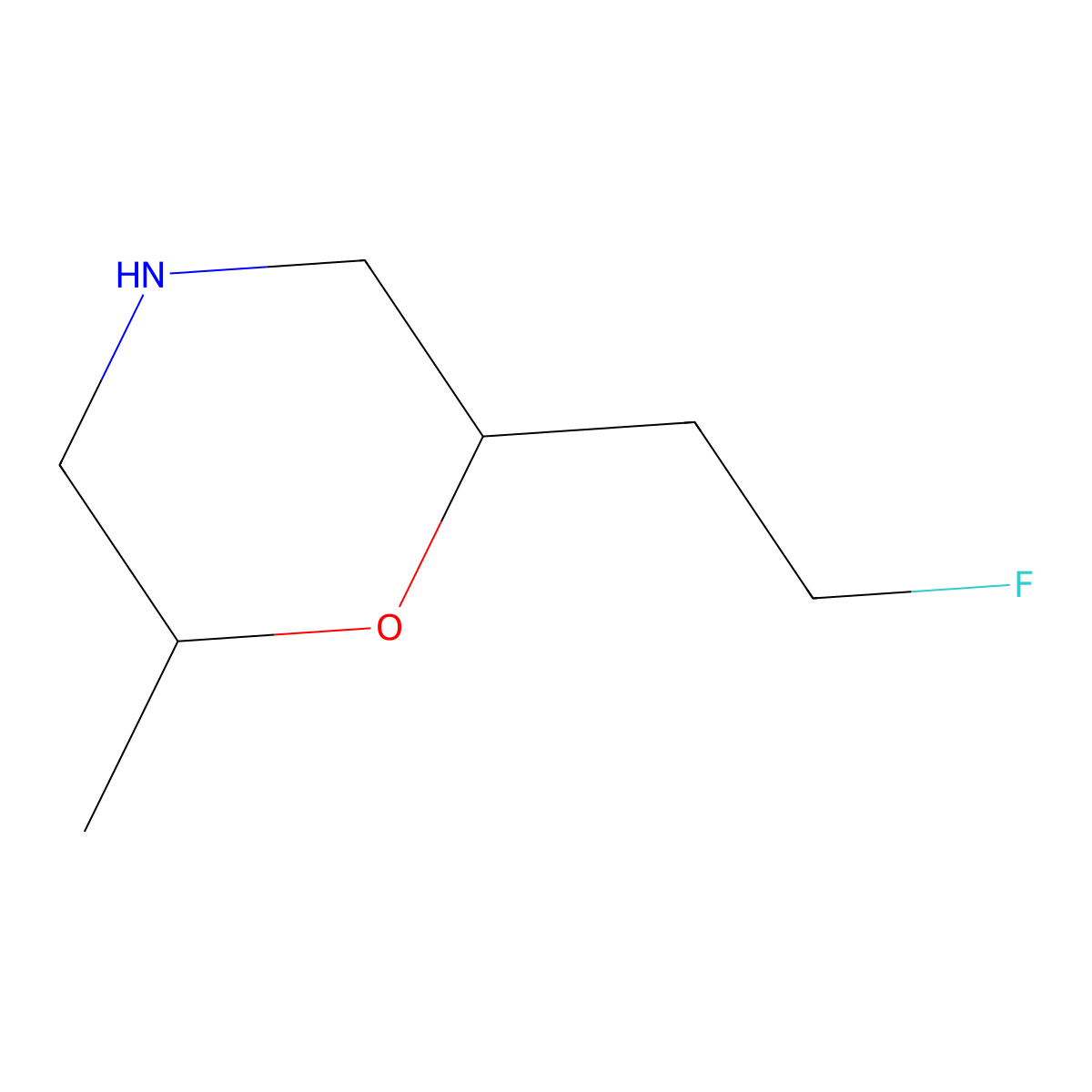 2-(2-Fluoroethyl)-6-methylmorpholine molecular structure, CAS 2059970-92-0