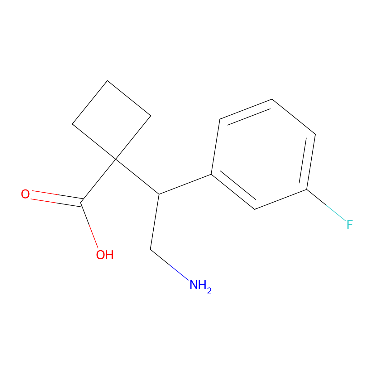 1-[2-Amino-1-(3-fluorophenyl)ethyl]cyclobutane-1-carboxylic acid molecular structure, CAS 2059970-94-2