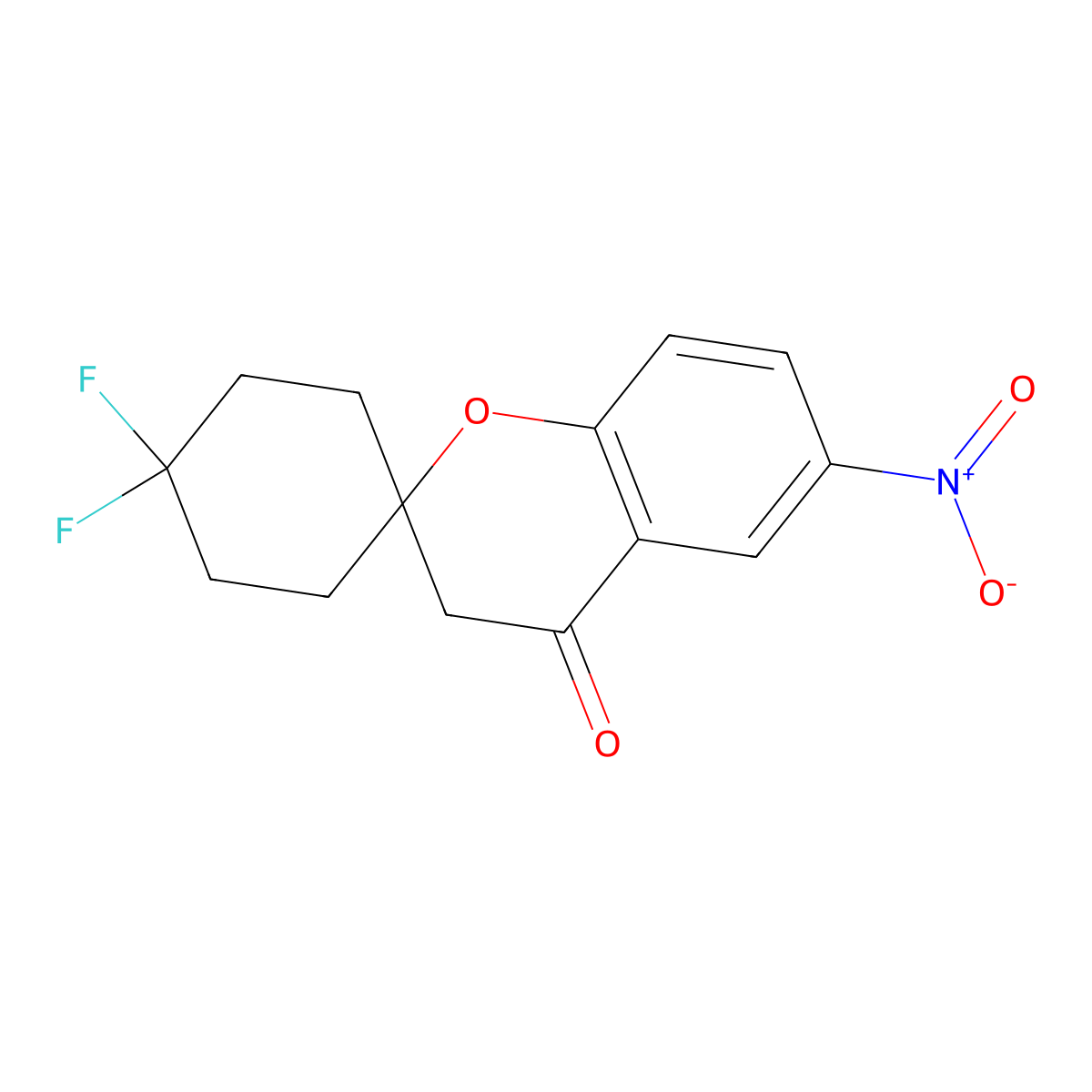 4',4'-Difluoro-6-nitro-3,4-dihydrospiro[1-benzopyran-2,1'-cyclohexan]-4-one molecular structure, CAS 2059970-97-5