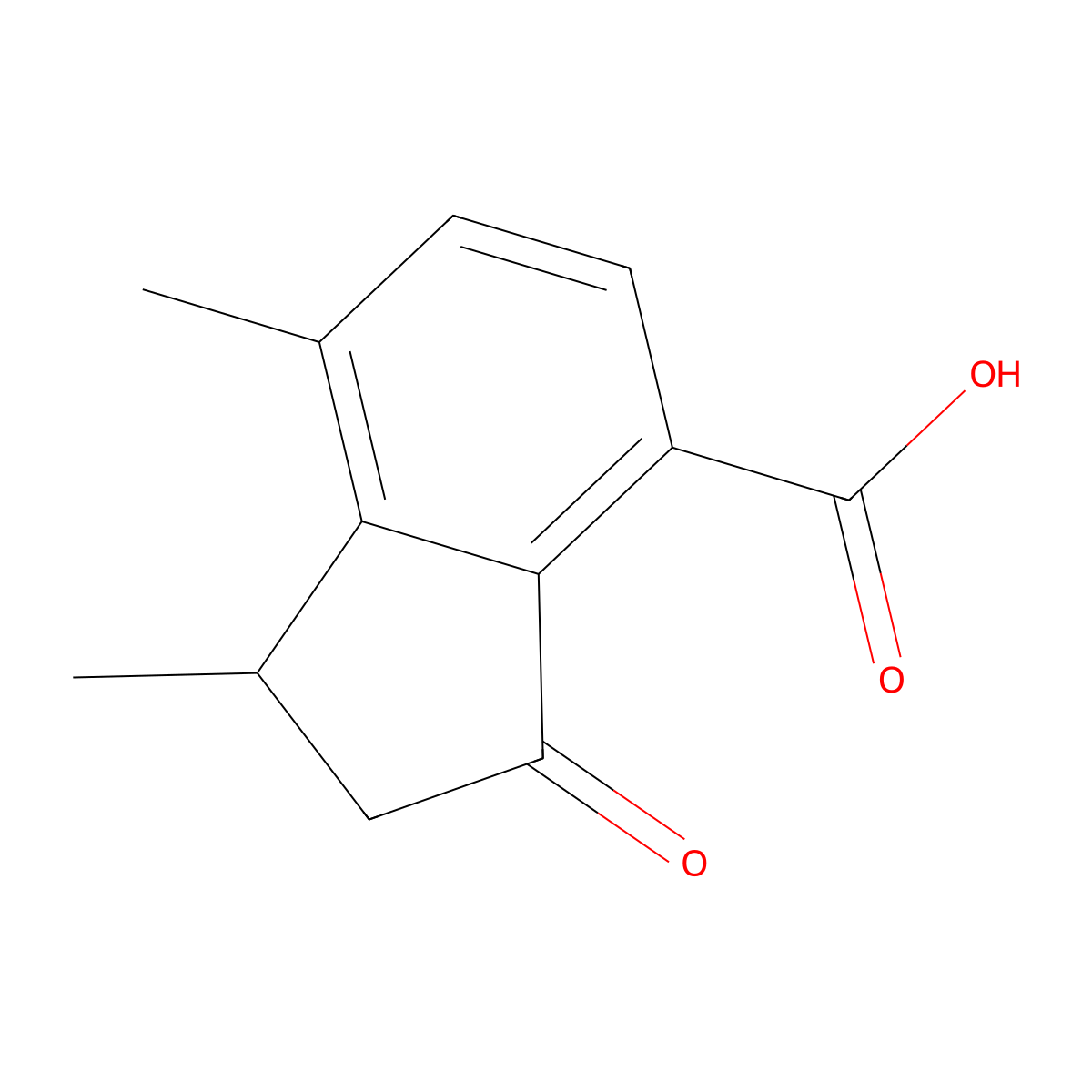 1,7-Dimethyl-3-oxo-2,3-dihydro-1H-indene-4-carboxylic acid molecular structure, CAS 2059970-98-6