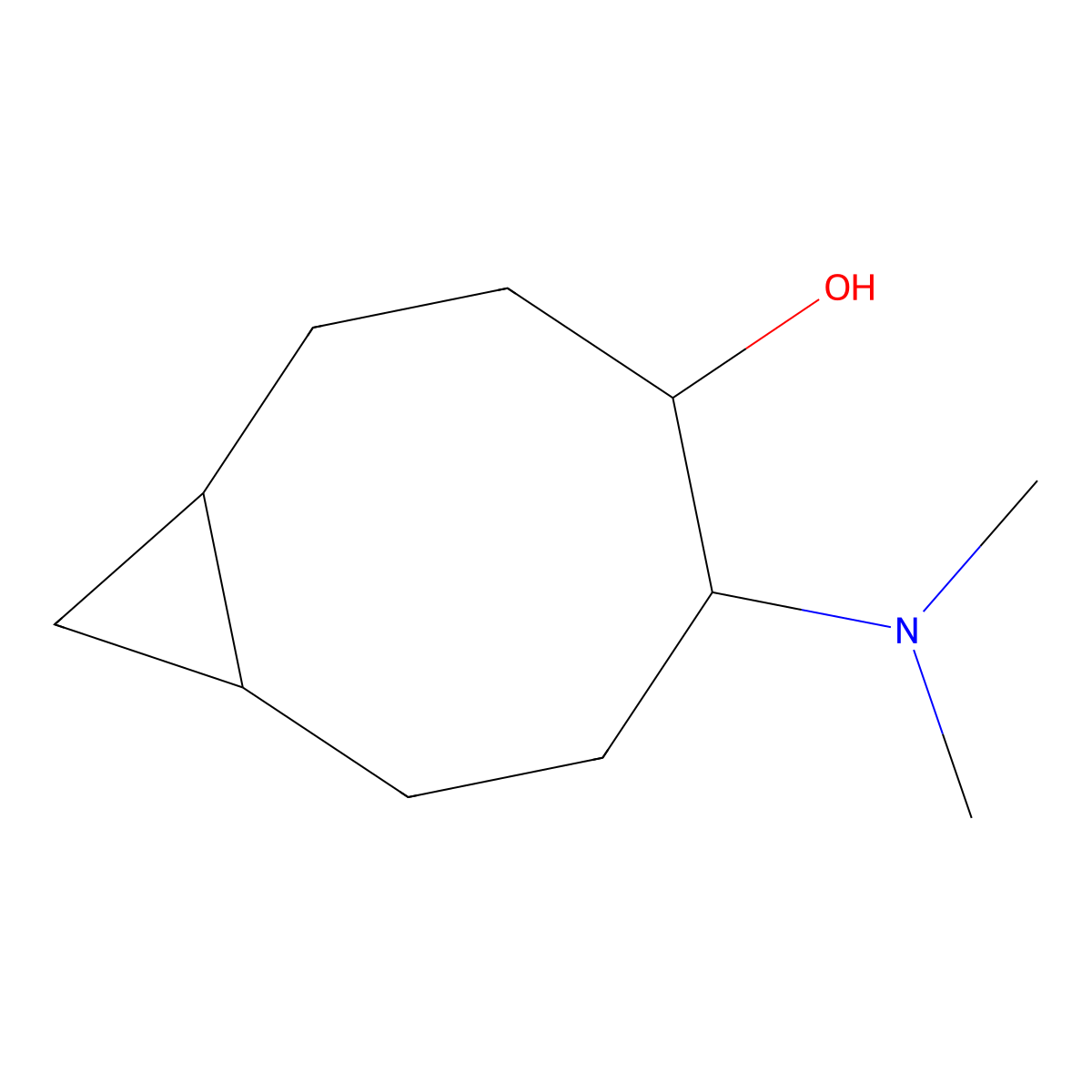 5-(Dimethylamino)bicyclo[6.1.0]nonan-4-ol molecular structure, CAS 2059971-23-0