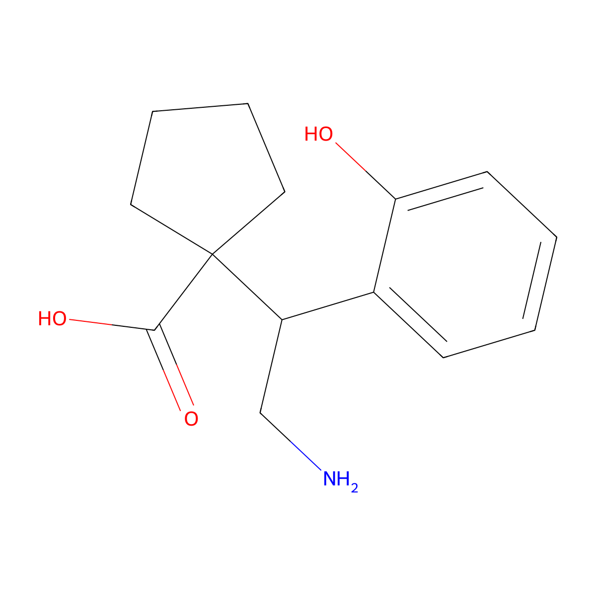 1-[2-Amino-1-(2-hydroxyphenyl)ethyl]cyclopentane-1-carboxylic acid molecular structure, CAS 2059971-24-1