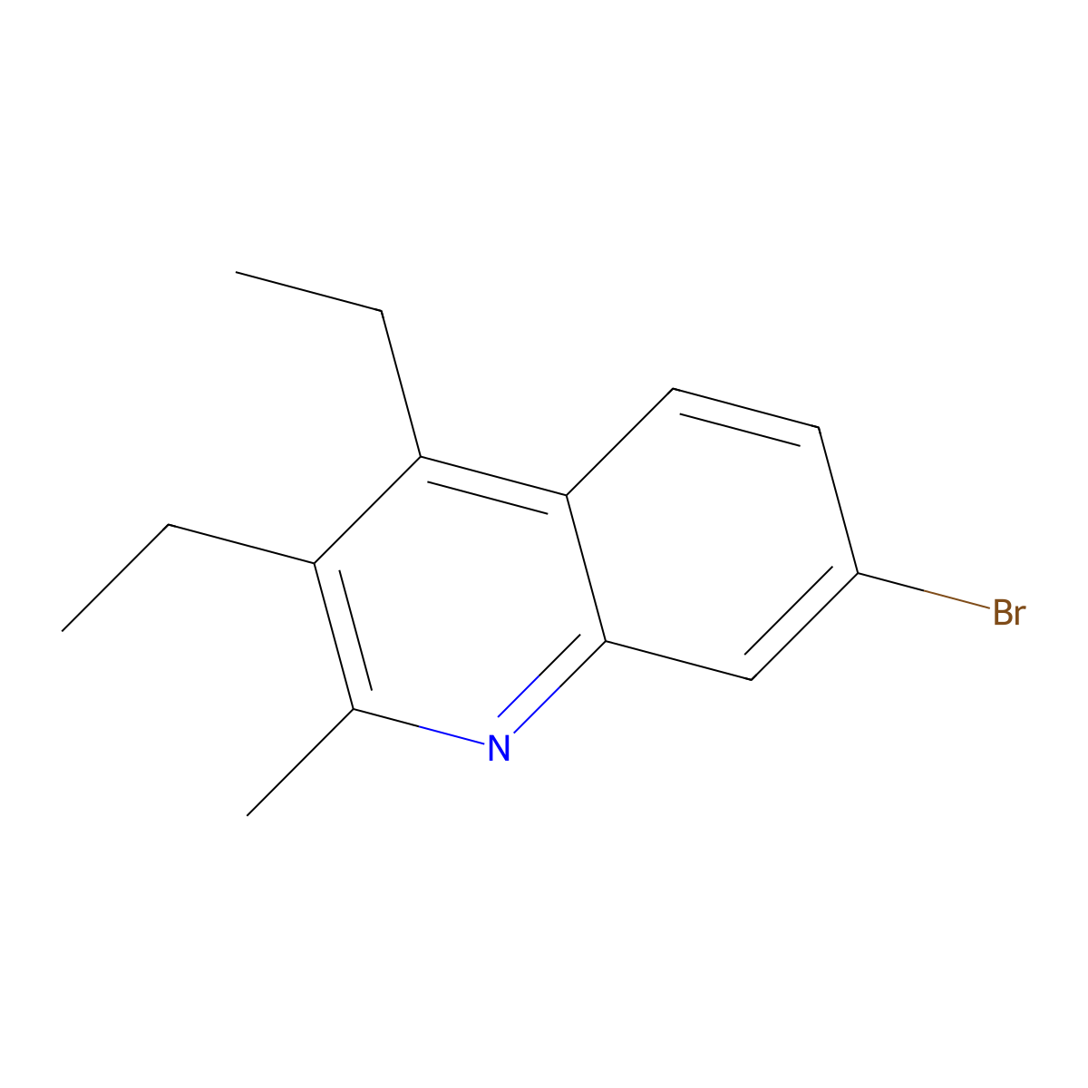 7-Bromo-3,4-diethyl-2-methylquinoline molecular structure, CAS 2059971-36-5