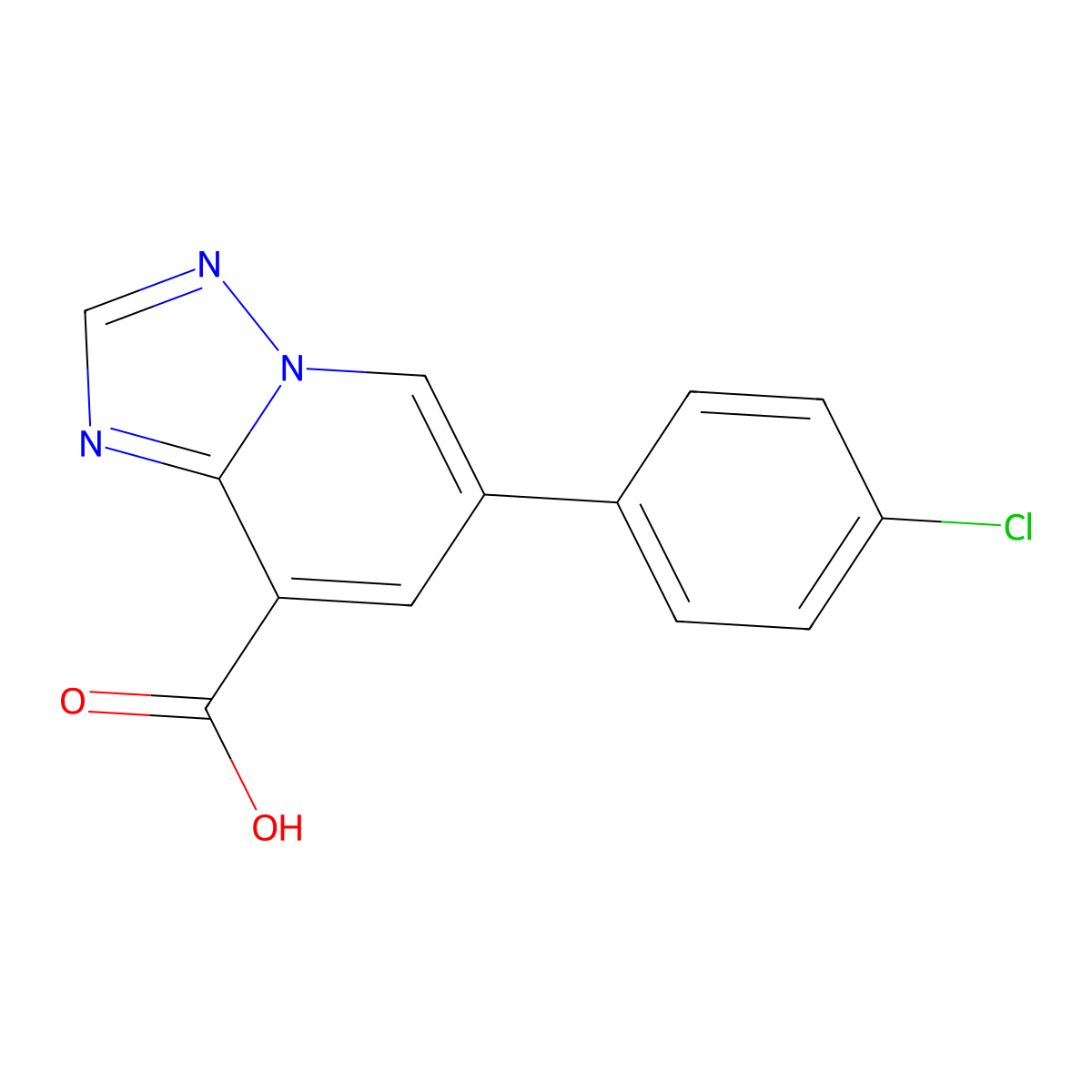 6-(4-Chlorophenyl)-[1,2,4]triazolo[1,5-a]pyridine-8-carboxylic acid molecular structure, CAS 2059971-37-6