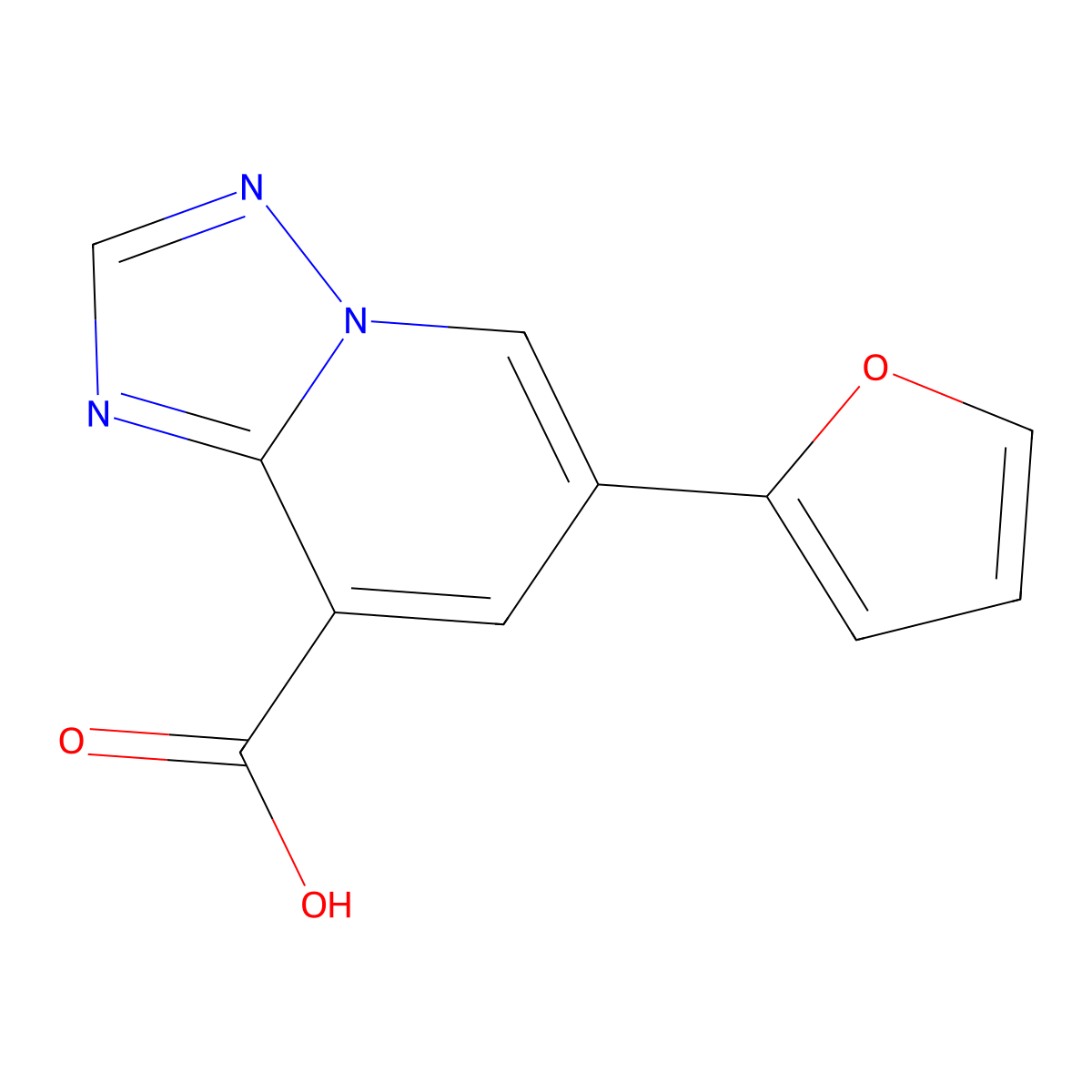 6-(Furan-2-yl)-[1,2,4]triazolo[1,5-a]pyridine-8-carboxylic acid molecular structure, CAS 2059971-39-8