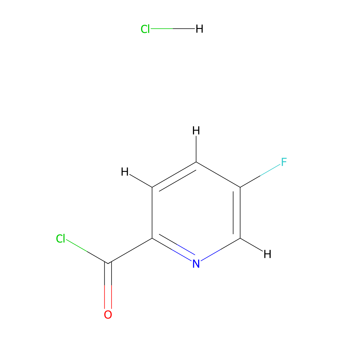 5-Fluoropyridine-2-carbonyl chloride hydrochloride molecular structure, CAS 2059971-46-7