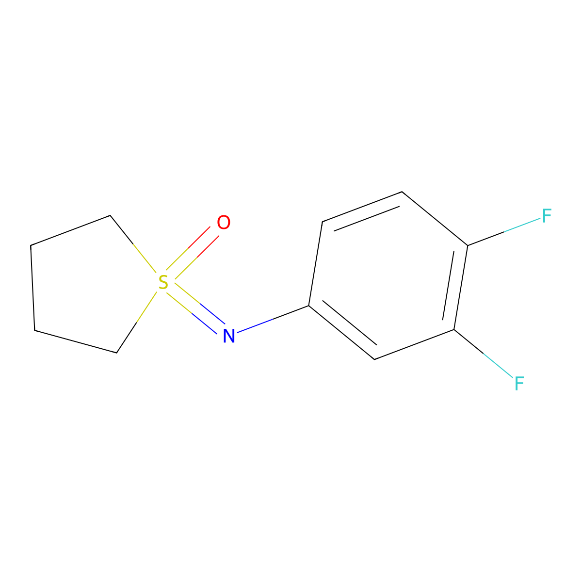 1-[(3,4-Difluorophenyl)imino]-1lambda6-thiolan-1-one molecular structure, CAS 2059971-52-5