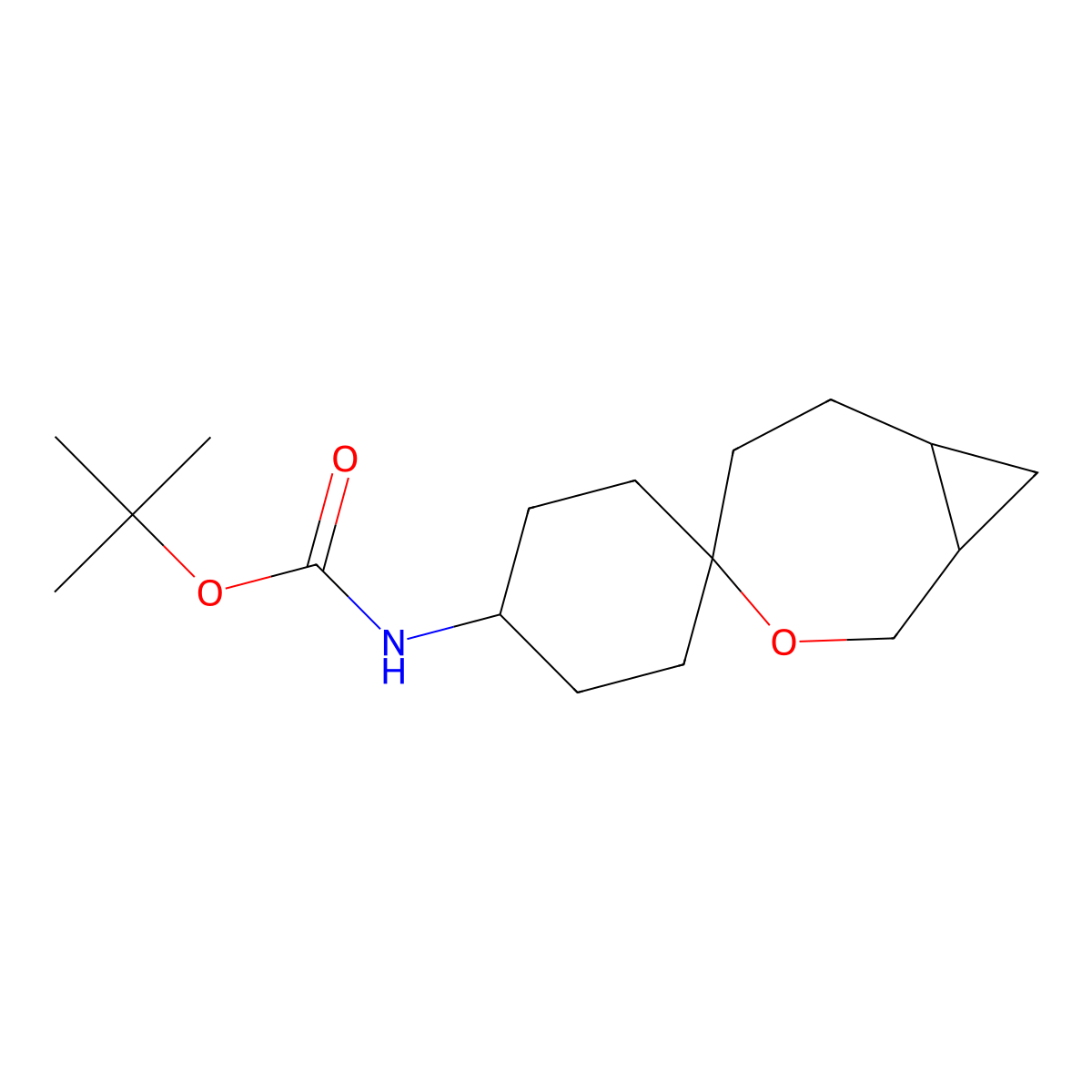 tert-Butyl N-{3-oxaspiro[bicyclo[5.1.0]octane-4,1'-cyclohexane]-4'-yl}carbamate molecular structure, CAS 2059971-53-6