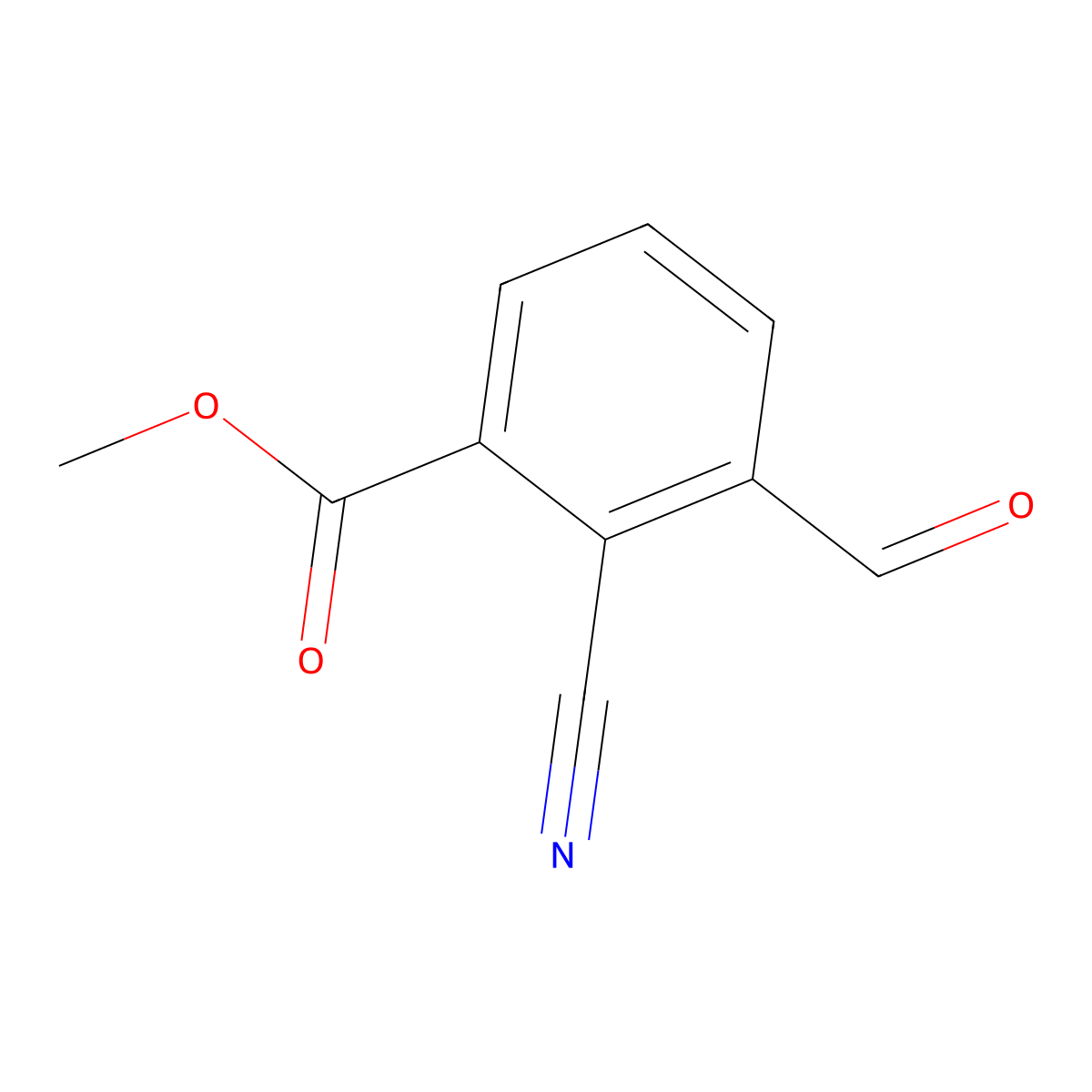 Methyl 2-cyano-3-formylbenzoate molecular structure, CAS 2059971-59-2