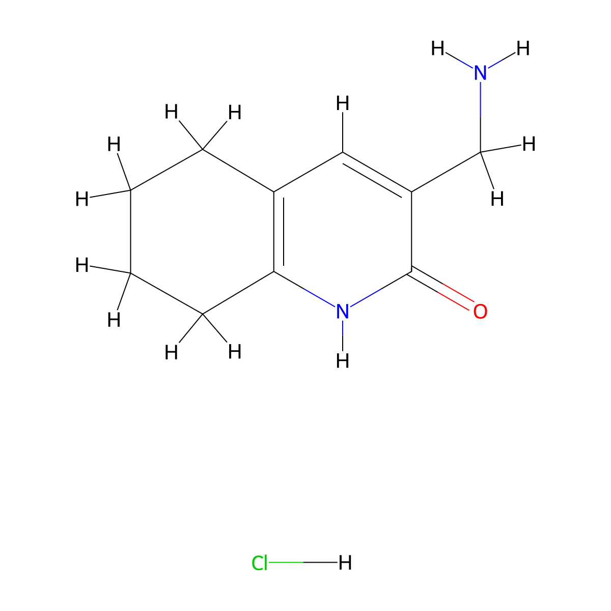 3-(Aminomethyl)-5,6,7,8-tetrahydroquinolin-2-ol hydrochloride molecular structure, CAS 2059971-68-3